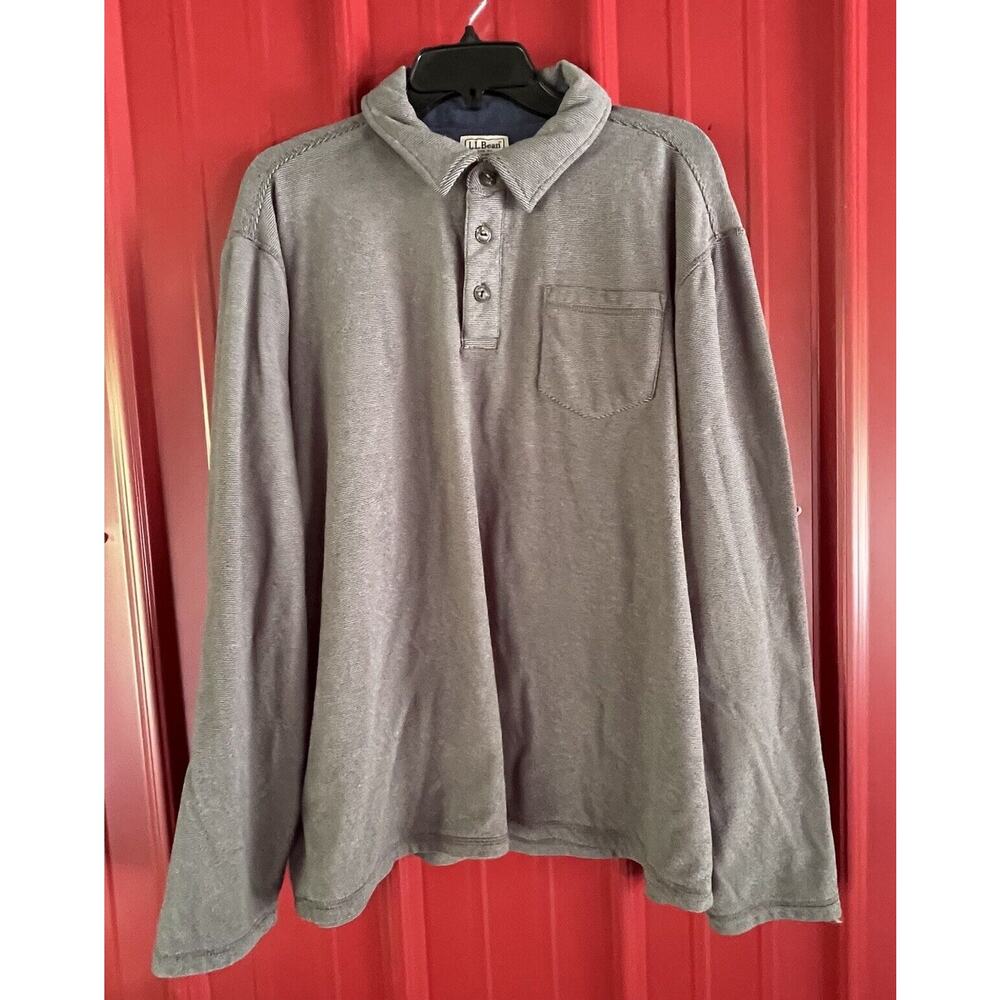 LL Bean Shirt Super Soft Fleece Long Sleeve Pullover Active Outdoors Mens XXL